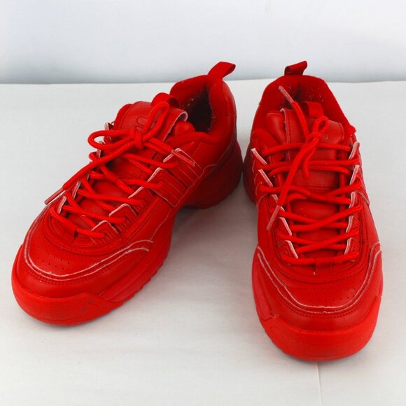 Fila All Red Chunky Lace Up Shoes - Picture 1 of 11